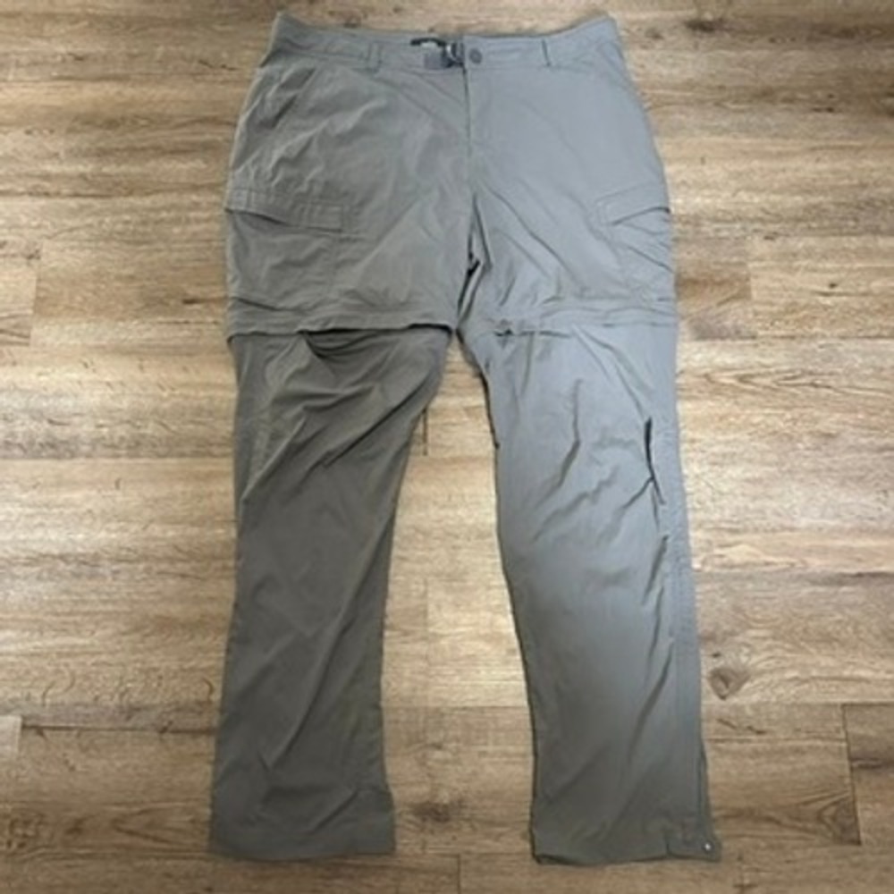 REI‎ Co-op Sahara Convertible Hiking Pants Womens 16 Gray Relaxed Zip Off Cargo